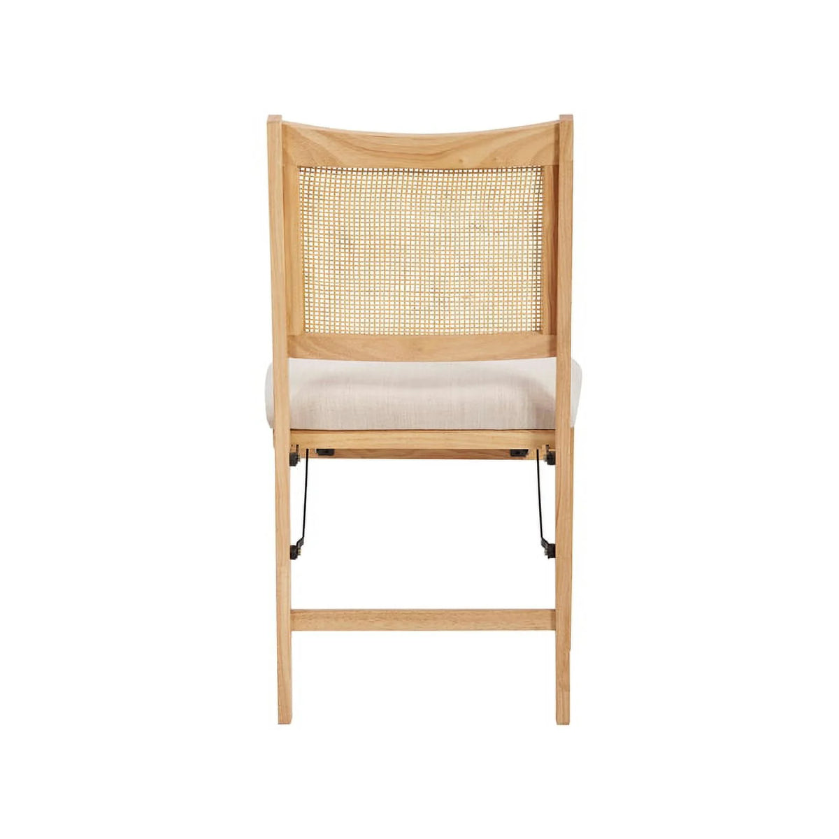 Natural Wood Folding Side Chair with Woven Cane Back U720