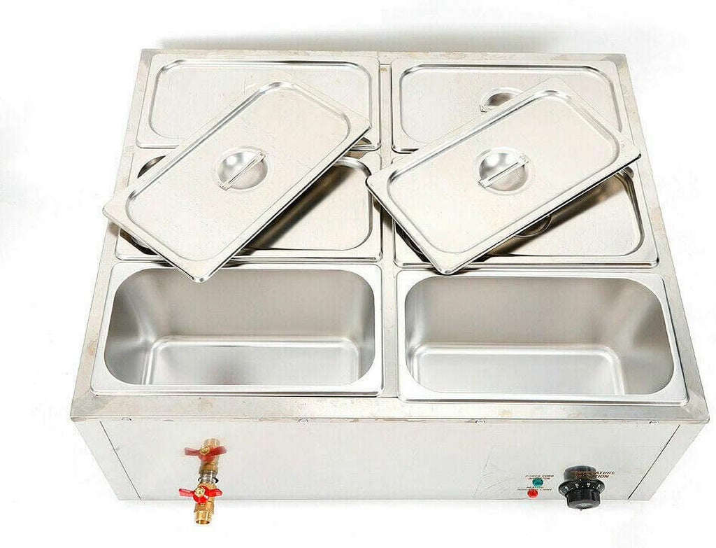 6 Pot Portable Food Warmer Steam Table Top 110V K458