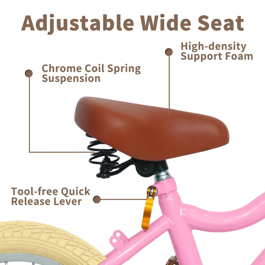 16 inch Kids Bike with Training Wheels and Basket R18117