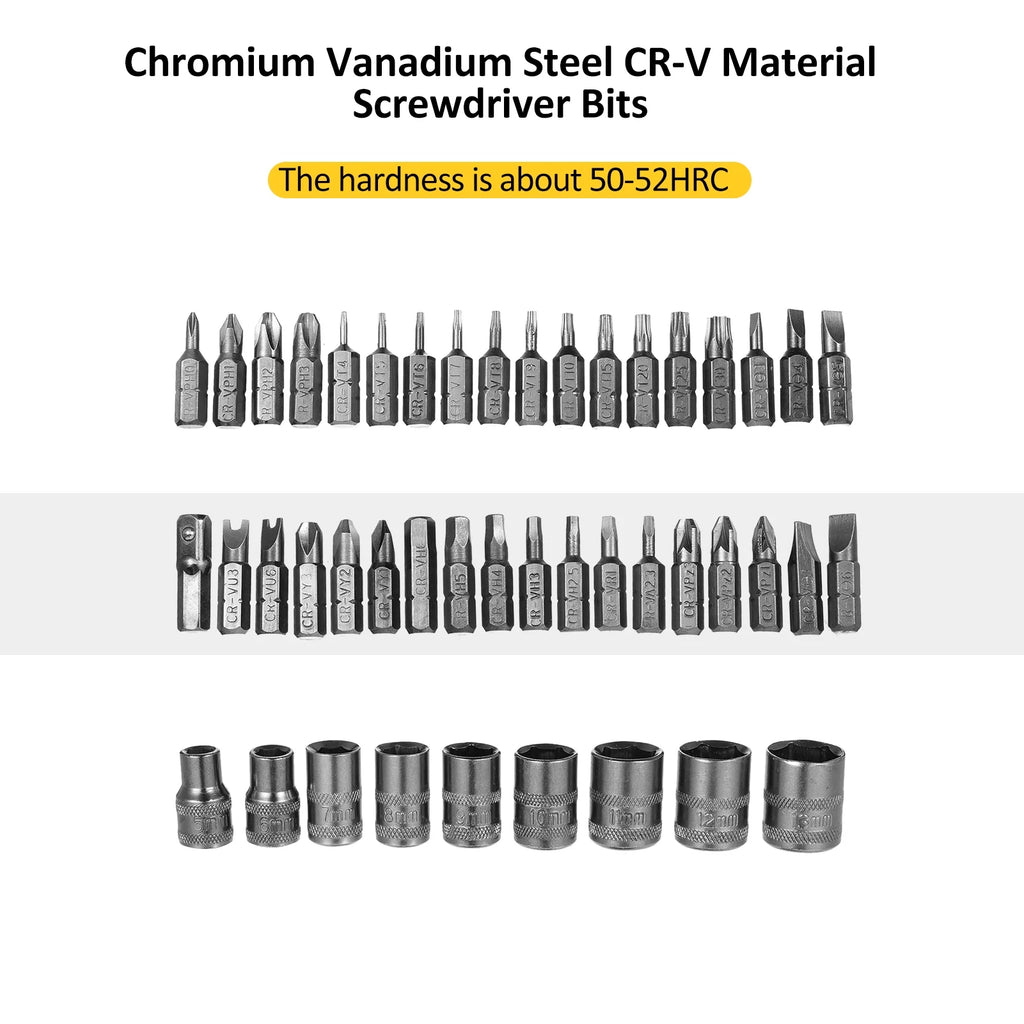 Socket Wrench Screwdriver Set Multi-Bit Tool Kit Y8689