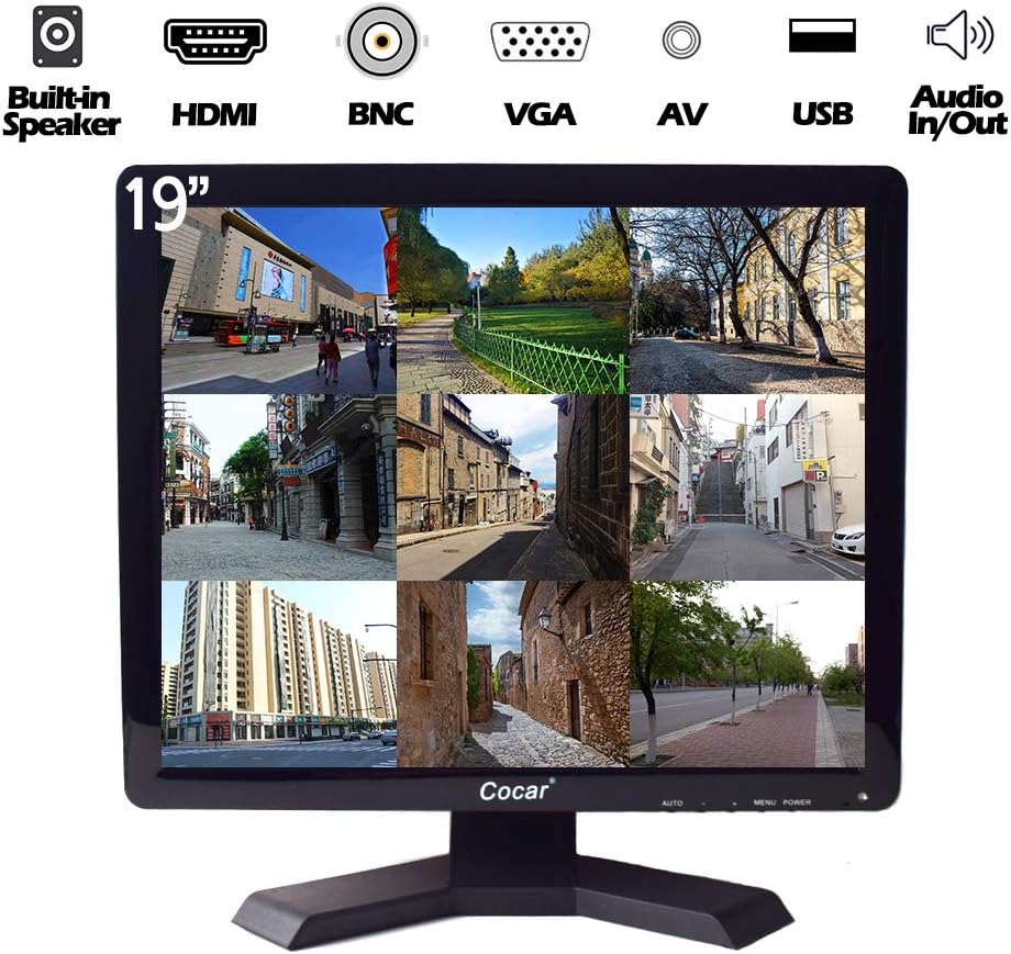 15 Professional CCTV Monitor VGA HDMI AV BNC 4:3 LCD Security Screen 1024x768 F1072
