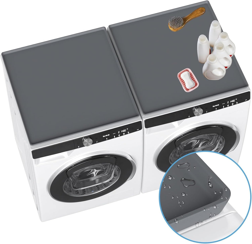 Gray 23.6''x 23.6'' Silicone Washer and Dryer Covers R921354