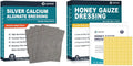 Silver Calcium Alginate Dressing 4''x4'' 10pcs + Manuka Honey Gauze Dressing 4'' x 4'' 10pcs C4330