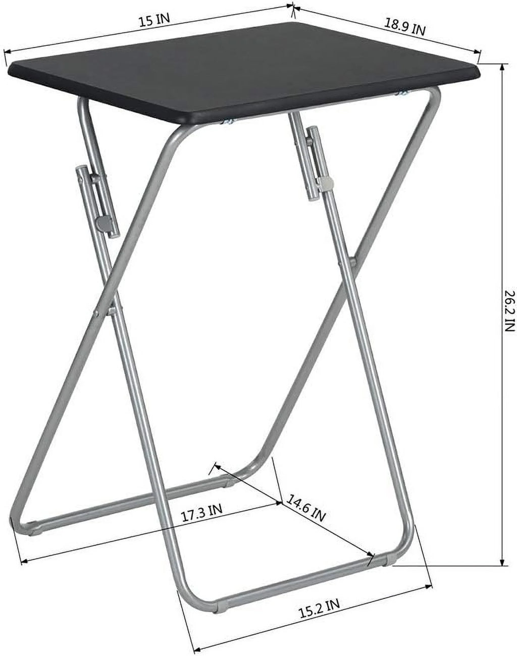 Set of 2 Folding Laptop Tables Black G6289