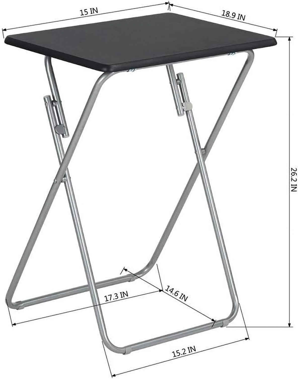 Set of 2 Folding Laptop Tables Black G6289