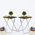 Set of 2 Folding Laptop Tables Black G6289