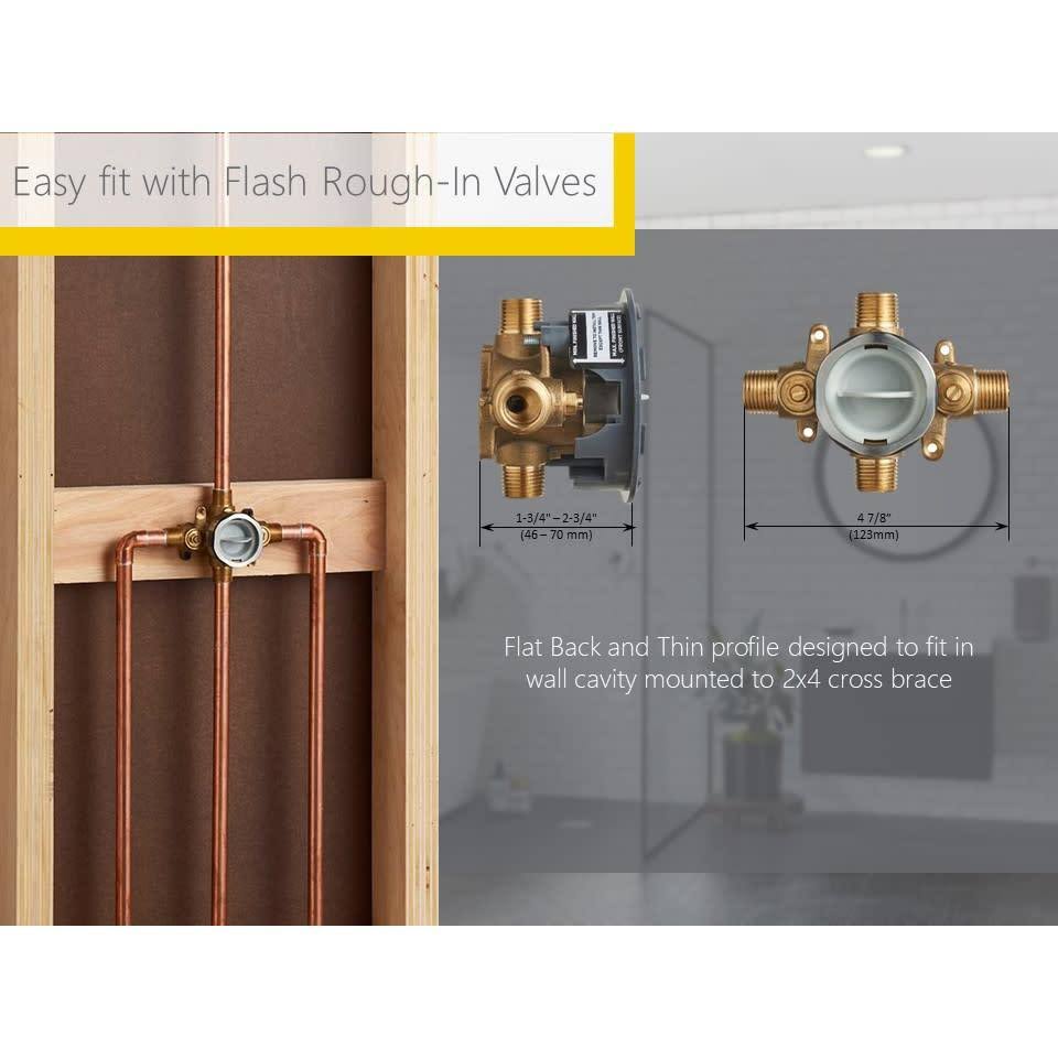 Polished Chrome Shower Trim Kit with Shower Head and Cartridge Y761438