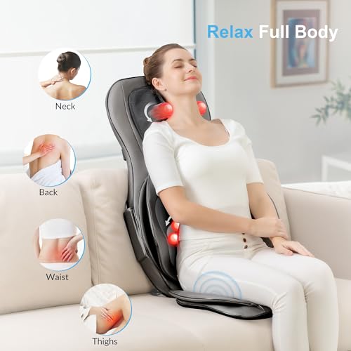 Heated Shiatsu Neck Back Massager Chair Pad Y347214