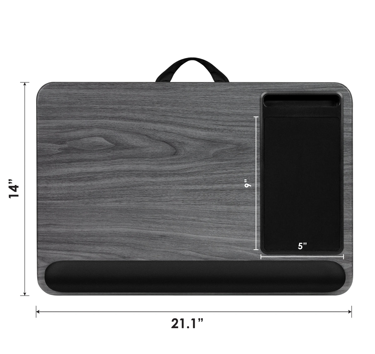 Lap Desk with Wrist Rest, Mouse Pad and Phone Holder, 21.1" x 14" C918
