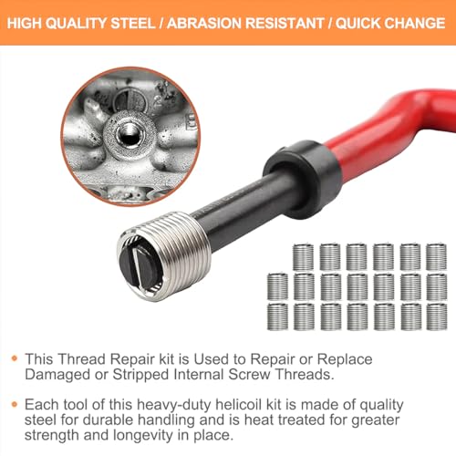 Thread Repair Kit with HSS Drill Bit and Thread Inserts M8 x 1.25 mm J51184