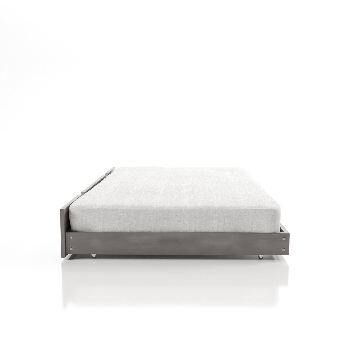 Grey Twin Solid Wood Trundle V517765