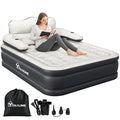 Queen Size Air Mattress with Headboard and Built-in Pump I84156
