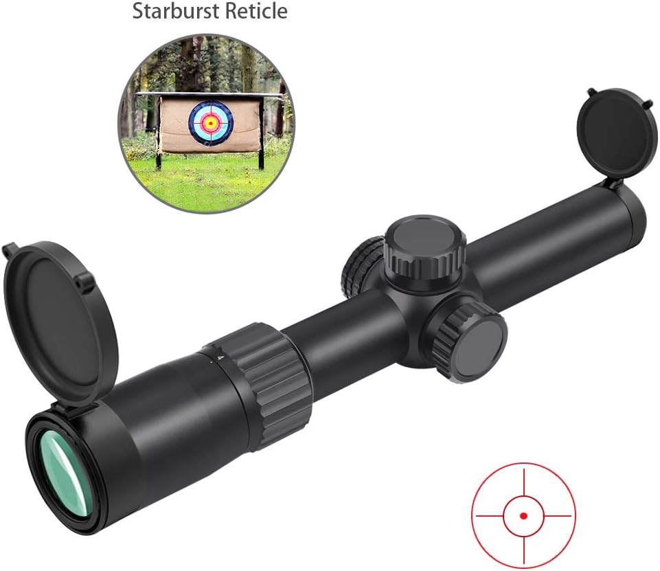 1-4x24 SFP Rifle Scope Red Illuminated Reticle Riflescopes Matte Black Z346964