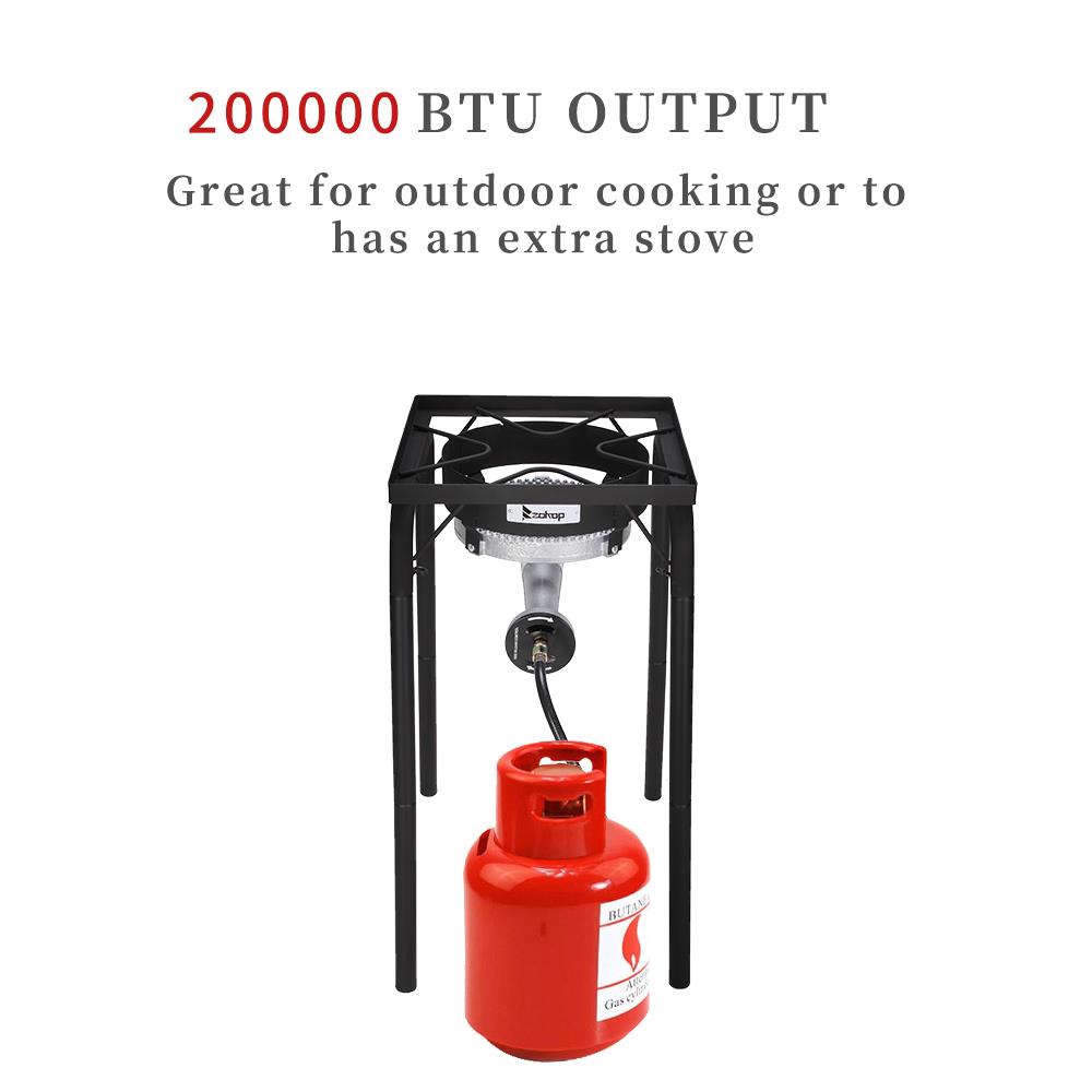 Propane Single Burner 200,000 BTU with Regulator, Cast Iron E826419