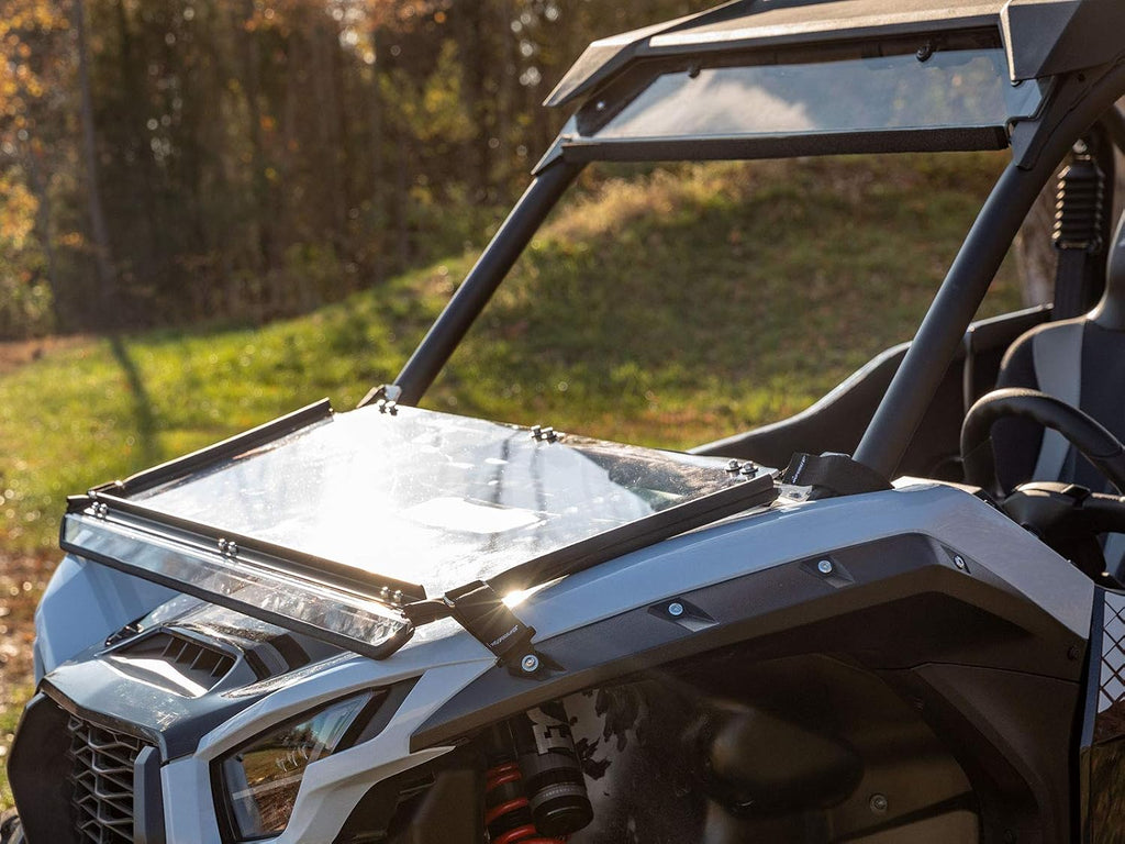 Scratch Resistant Flip Down Windshield, 1/4" Polycarbonate, Hard Coated U2124