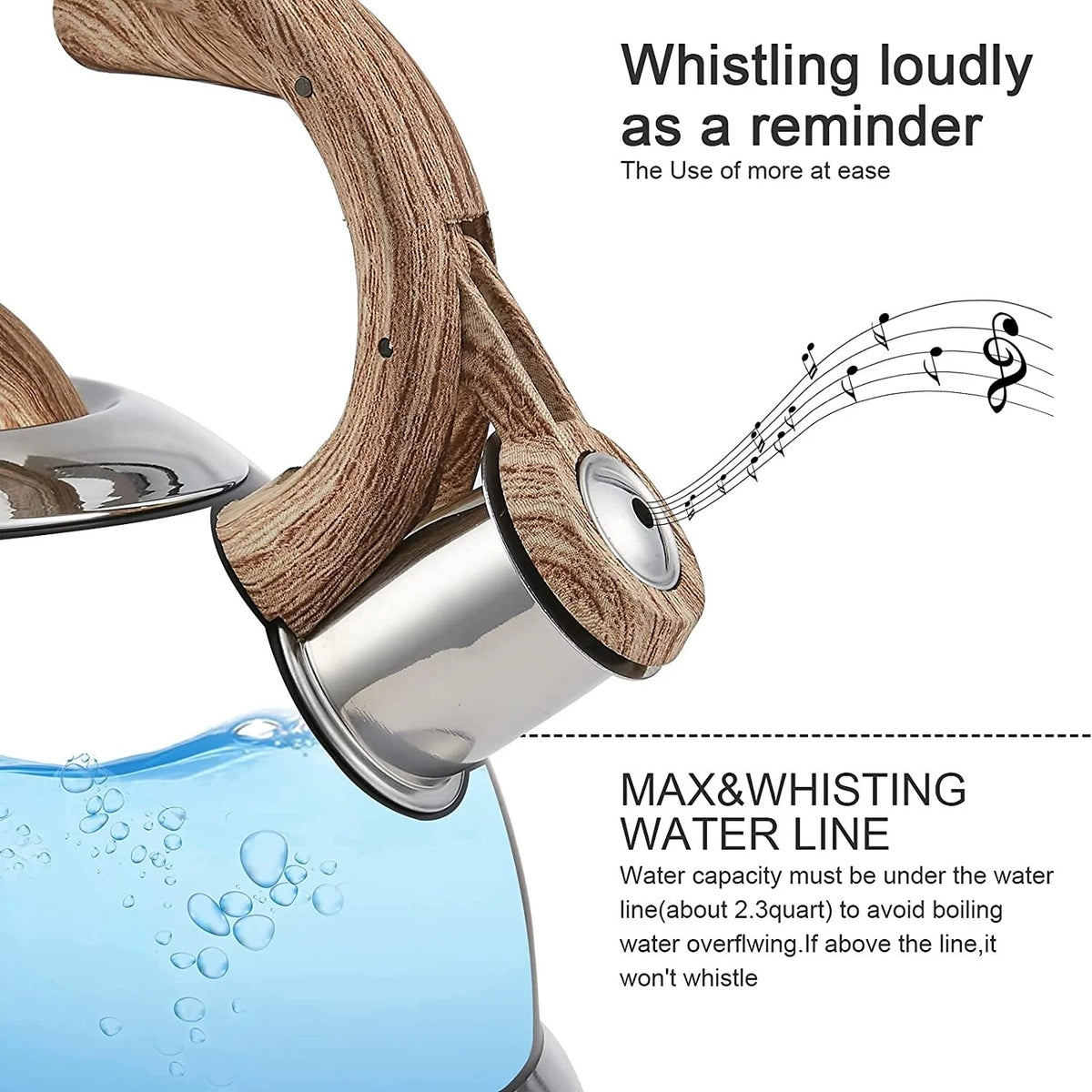 2.3 Qt Stainless Steel Whistling Tea Kettle R8437