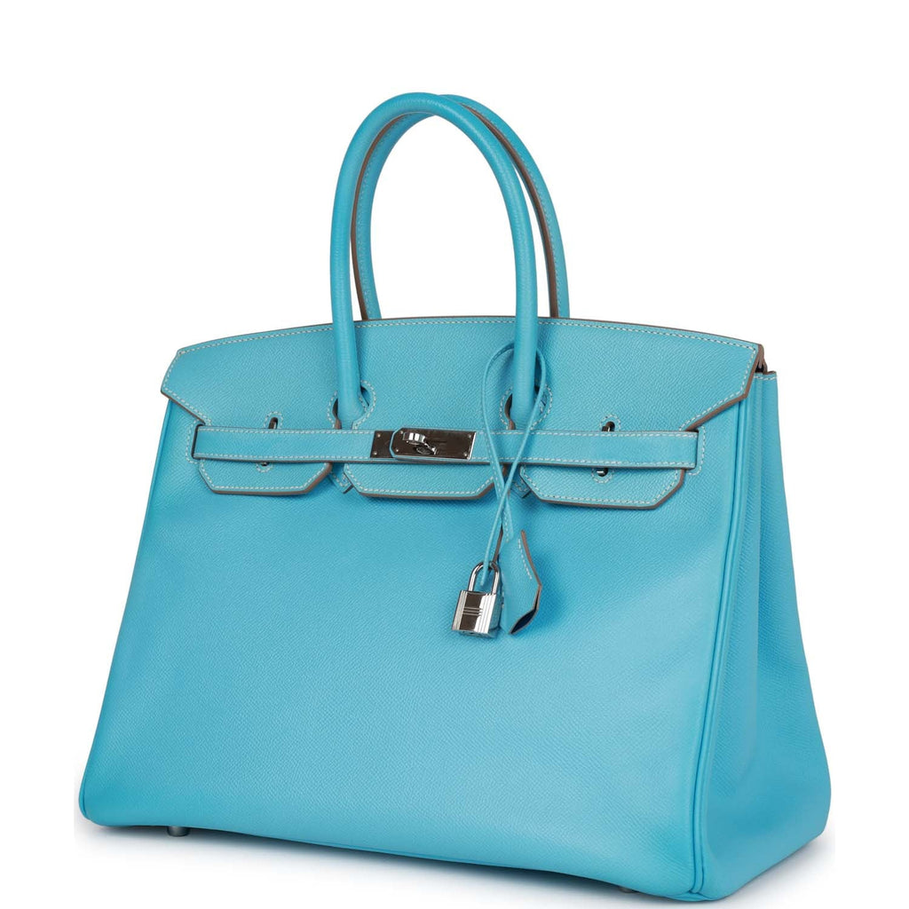 Pre-owned 35 Celeste Epsom Leather Handbag O46872