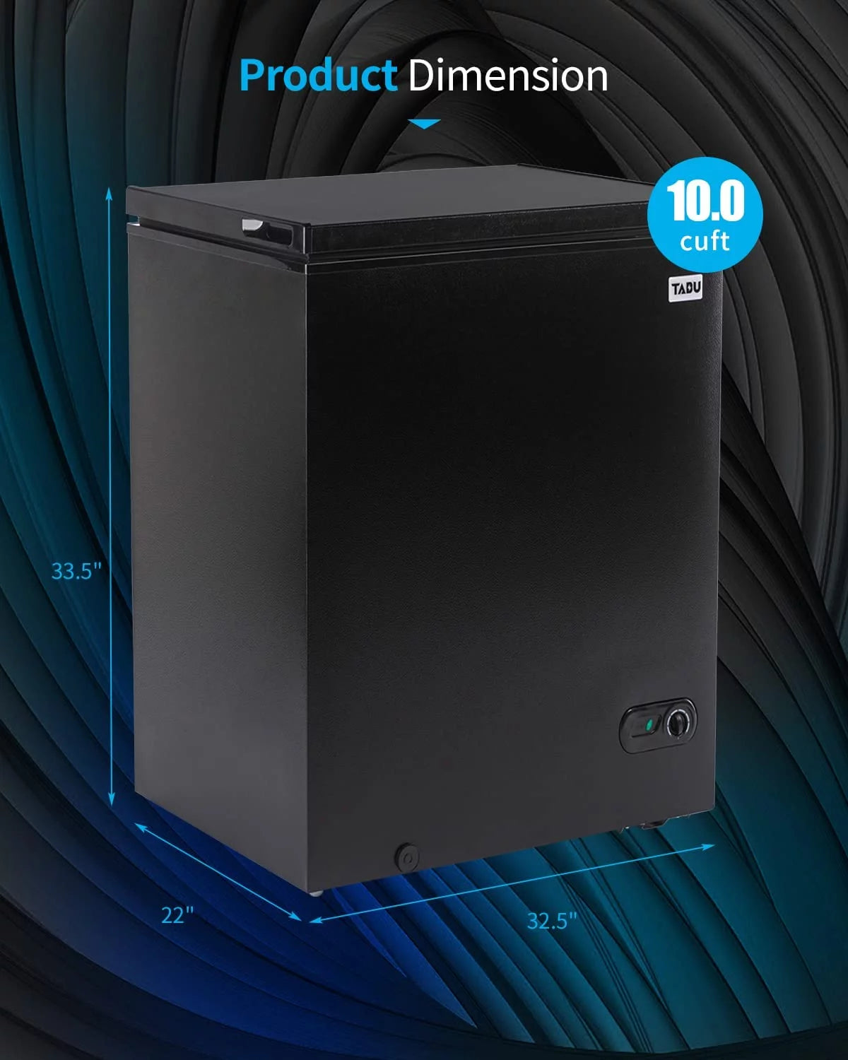 10.0 Cu Ft Black Chest Freezer with Removable Basket M26654