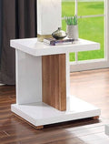 White/Natural Tone End Table S9492