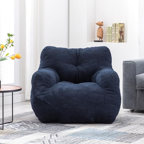 3FT Teddy Fabric Bean Bag Chair with Filler B59315