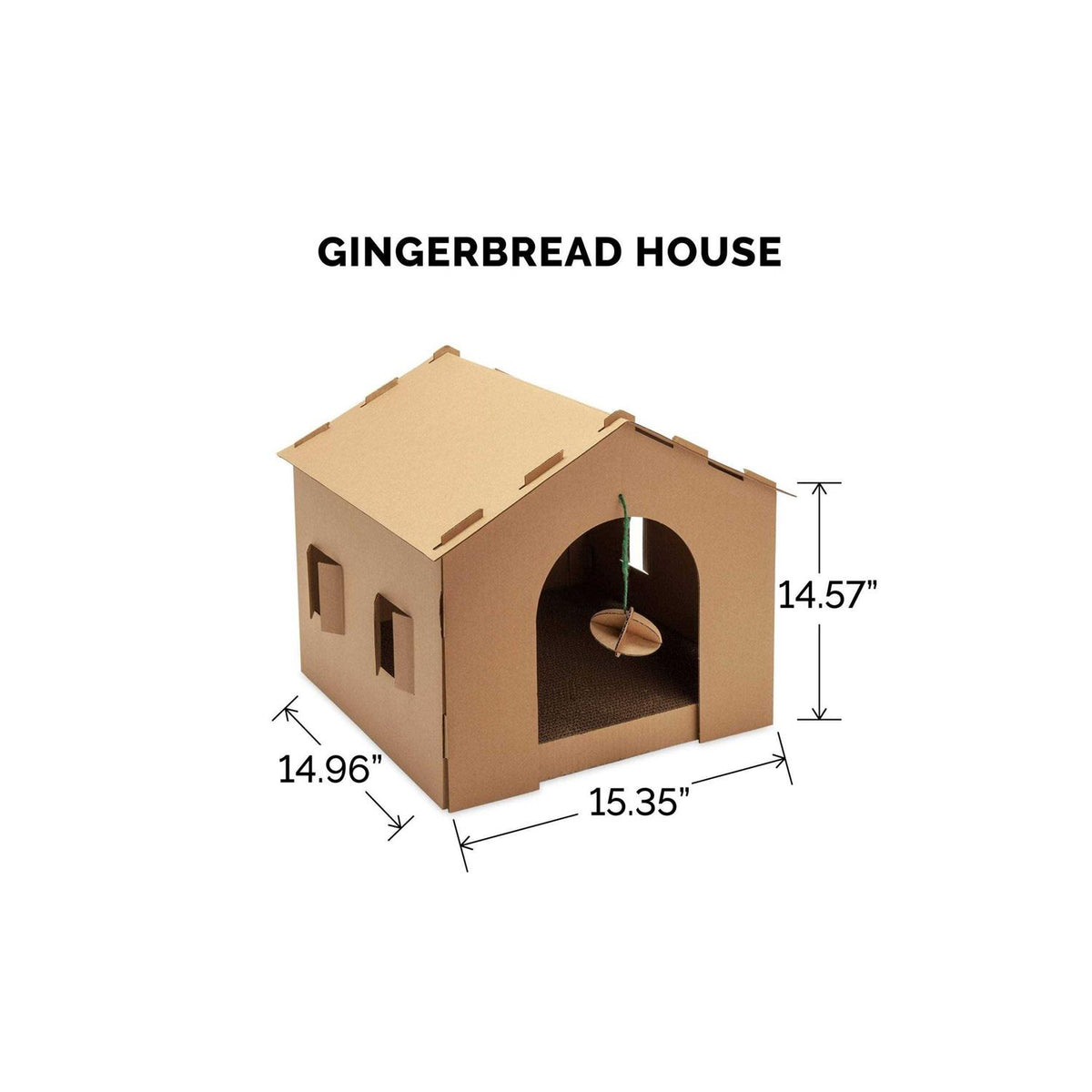 Corrugated Cat Scratcher House with Catnip E595644
