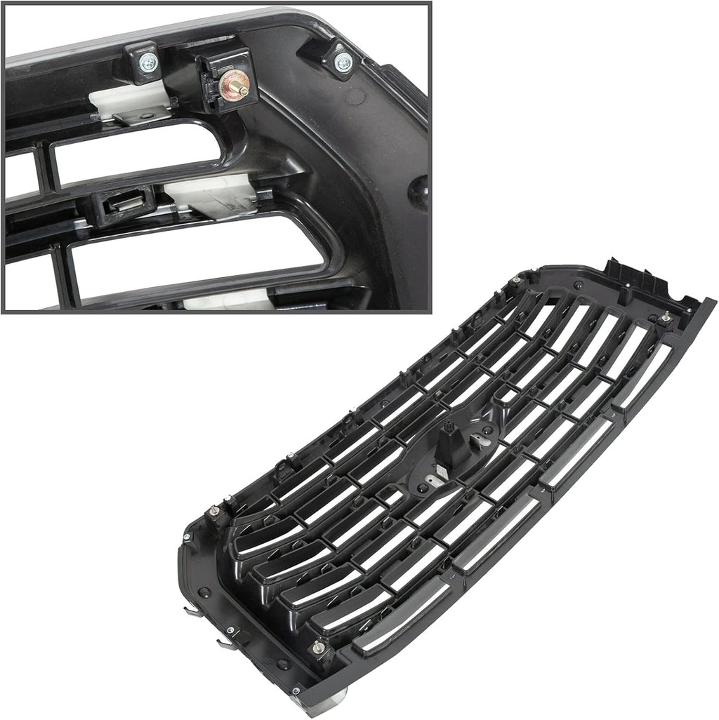 Black Horizontal Front Bumper Grille Five Bar Radiator G826447