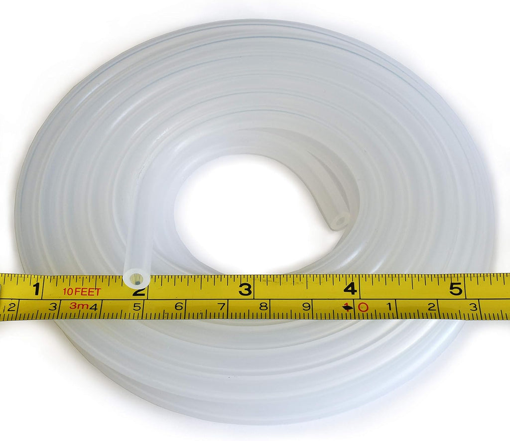 Pure Silicone Tubing 1/8" ID x 1/4" OD 500F 75 Feet Pack of 2 S725