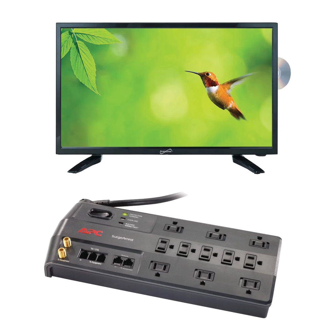 18.5" 720p LED TV/DVD Combination & 11-Outlet Surge Protector R30996
