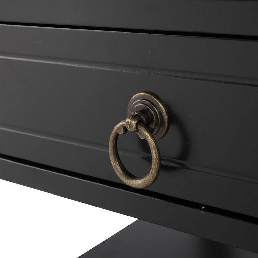 Black Solid Wood Coffee Table A6643