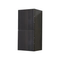 24 High Linen Side Cabinet with Two Doors in Gray Oak V48170