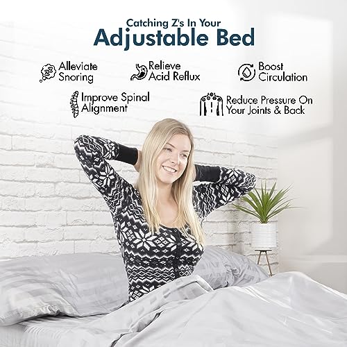 Queen Adjustable Bed Frame with Mattress Included Cooling Gel Memory Foam Mattress Z1222