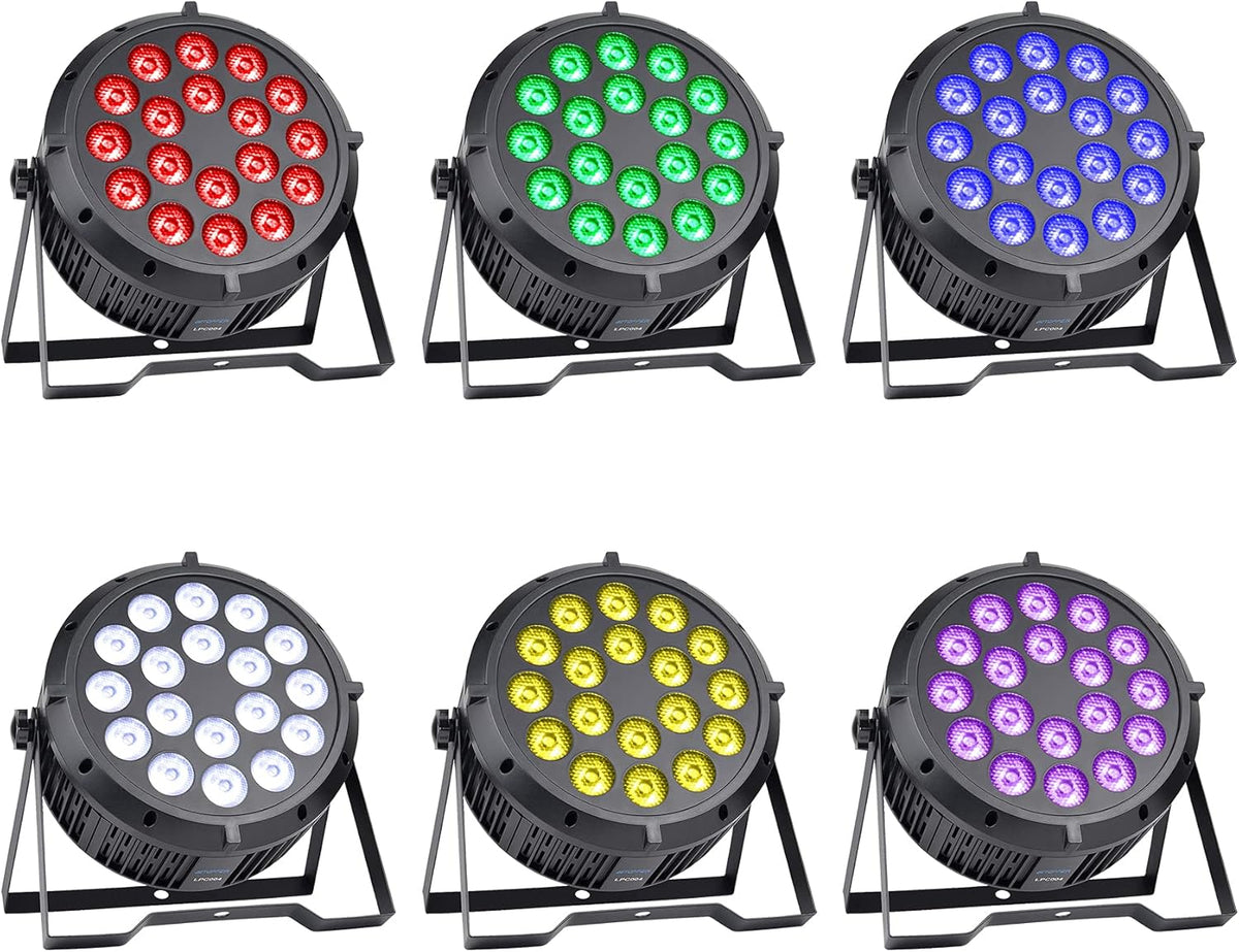 18x8W RGBW LED Stage Lights 6 Packs F645920