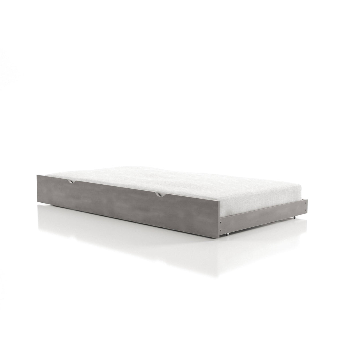 Grey Twin Solid Wood Trundle V517765