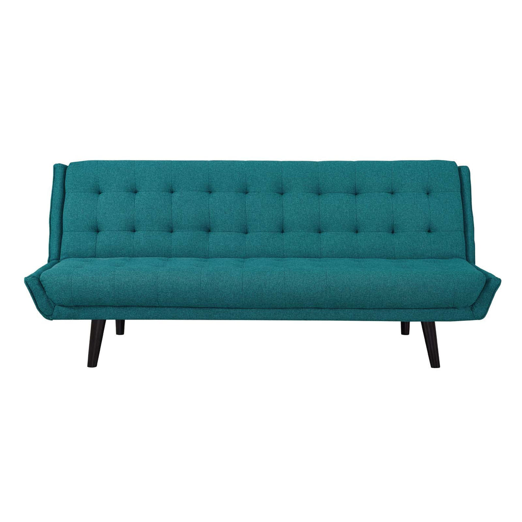 Aqua Blue Fabric Tufted Sofa Bed K8635