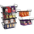 6 Pack Black Freezer Organizer Bins Y778