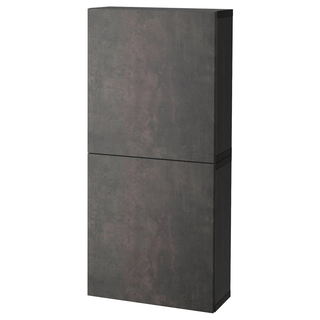 Black-Brown Wall Cabinet with 2 Doors K656625