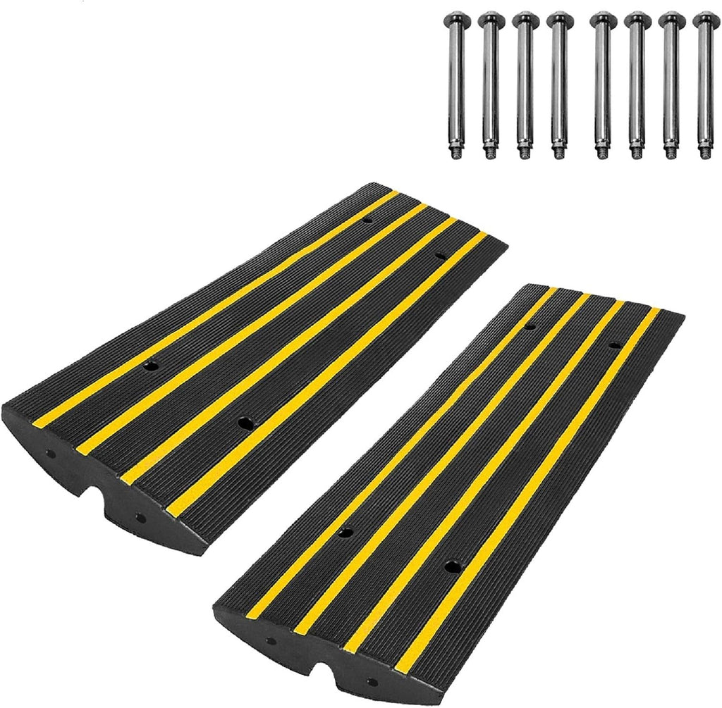 Rubber Curb Ramps 2.5 Inch Rise 2 Pack 10 Ton Capacity F39605