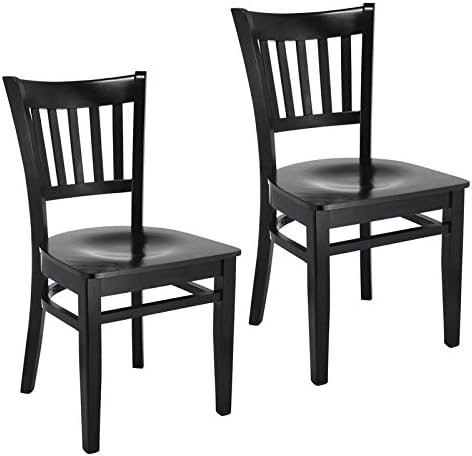 Natural Wood Seat Side Chair Set of 2 J487242
