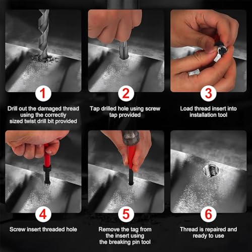 Thread Repair Kit with HSS Drill Bit and Thread Inserts M8 x 1.25 mm J51184