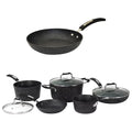 9-Piece Black Cookware Set with Bakelite Handles O83205