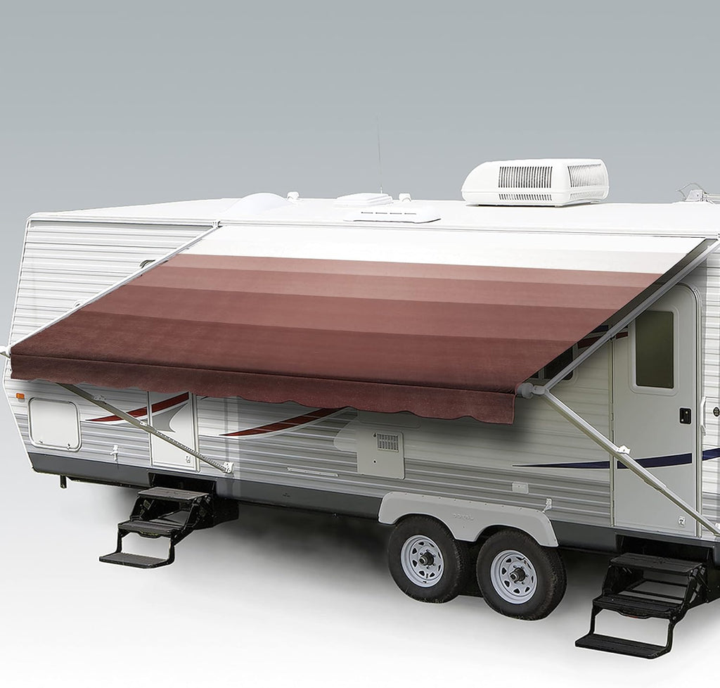 Heavy Duty Weatherproof Vinyl RV Awning Fabric Replacement Z1430