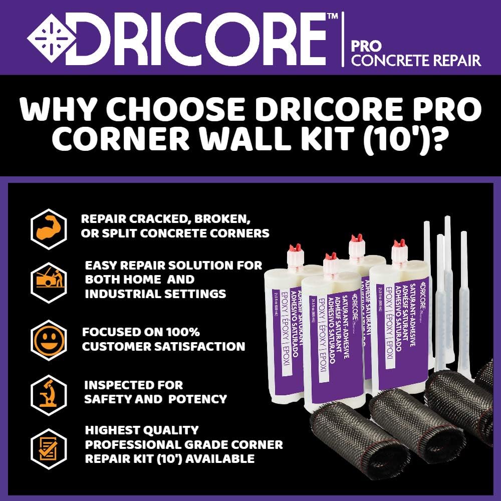 Concrete Repair Corner Wall Kit 10' X517