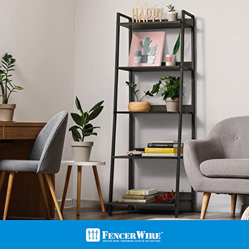 Black Wooden 5 Tier Ladder Bookshelf I136959