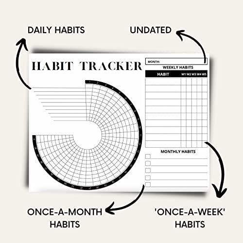 Habit Tracker Calendar with Spiral Binding Z275