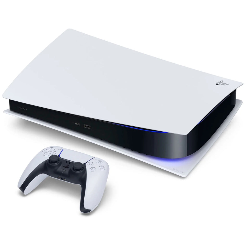 Playstation 5 Digital Edition Console with Blue Controller, Black PULSE 3D Headset and Surge FPS Grip Kit V57605