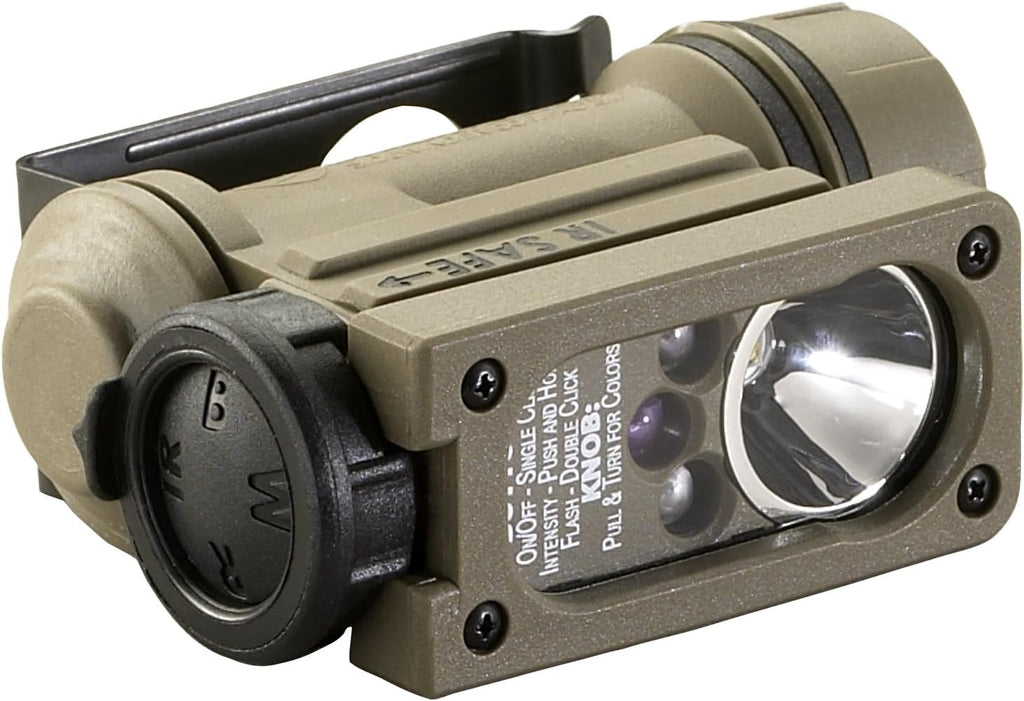 Compact Military Flashlight with 4 LEDs and Helmet Mount T8762