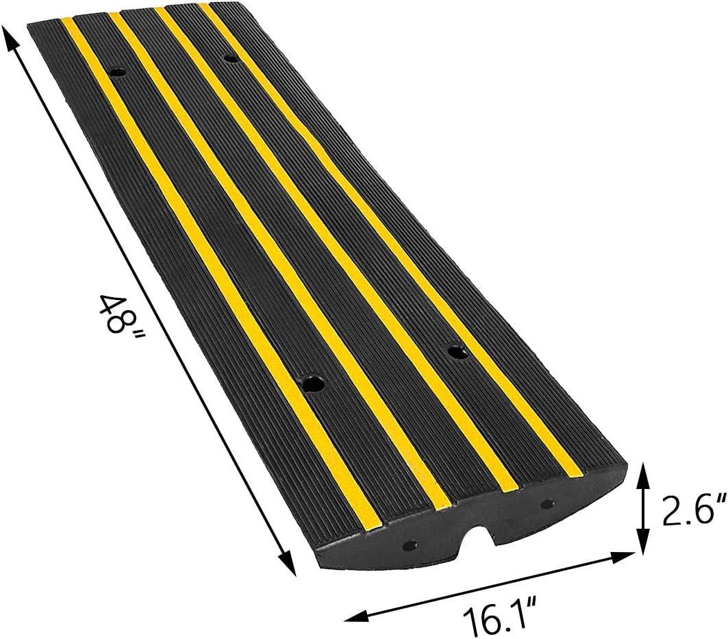 Rubber Curb Ramps 2.5 Inch Rise 2 Pack 10 Ton Capacity F39605