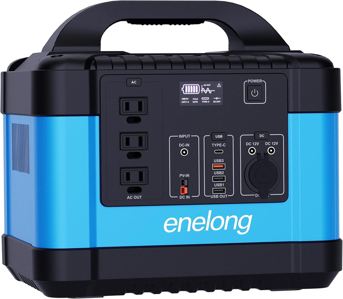 Portable Solar Powered Generator 1000w, 1110wh Backup Power Station with PD60w Quick Charge, Peak 3000W Emergency Power Battery Pack Supply with 3x110V AC Pure Sine Wave Outlets G671034