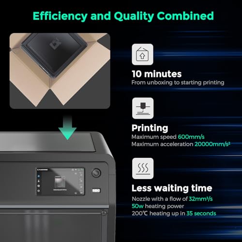 3D Printer with Auto Leveling, 600mm/s Speed, 280°C Direct Extruder, 220x220x220mm Z6591