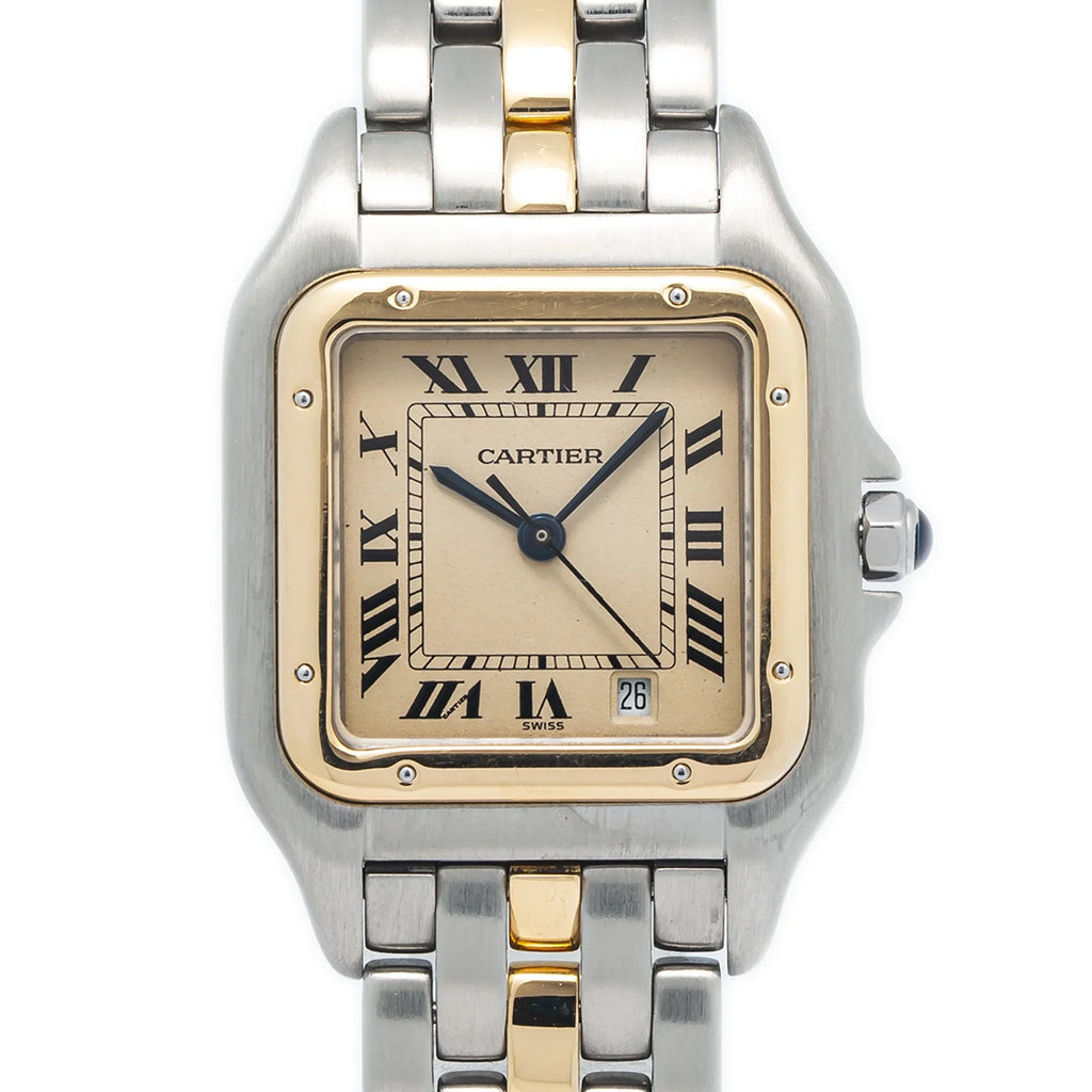 18k Yellow Two Tone Quartz White Dial Watch 27mm B506816